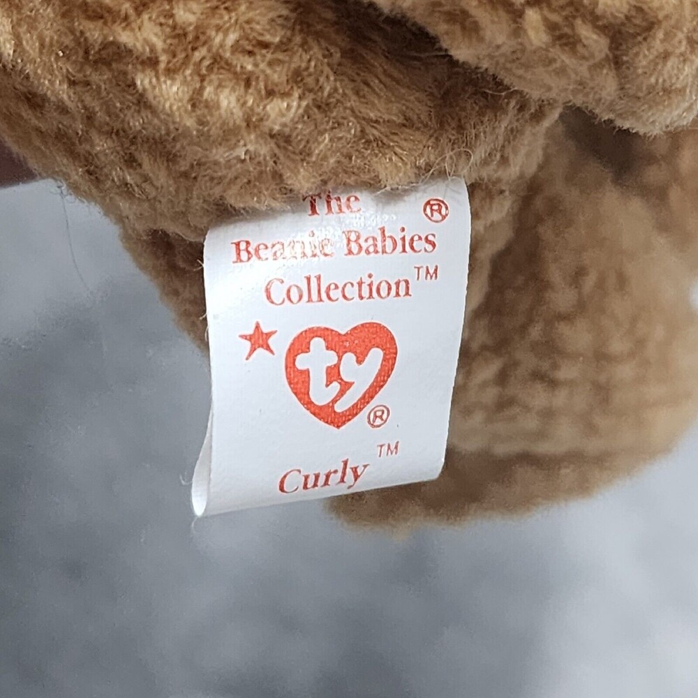 Beanie Babies Curly 1993 1996 RARE Baby Bear Toy Vtg - Picture 8 of 10